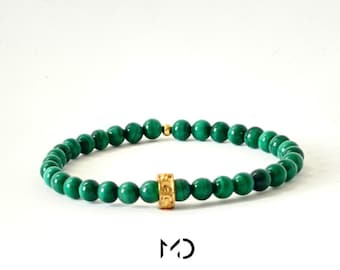 Malachite & Lava Stone Bracelet