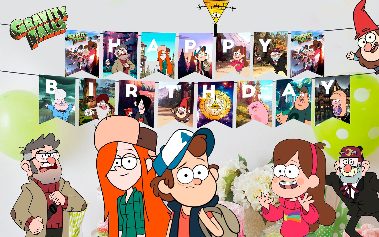 Gravity falls / banner Printable Banner / Decoration / Instant | Etsy