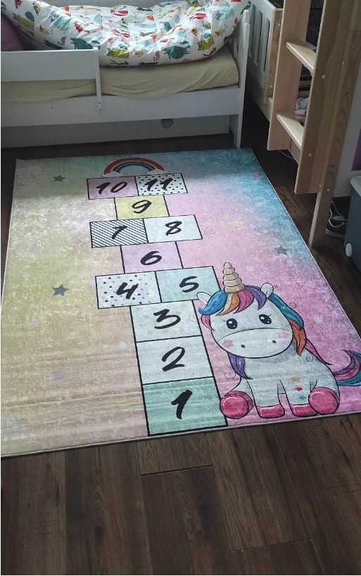 Discover Princess Playground Ultra Soft Nursery Kids Rug , Birthday Gift, Children's carpet named, Nursery Decor, Play Rug, Princess Play Rug