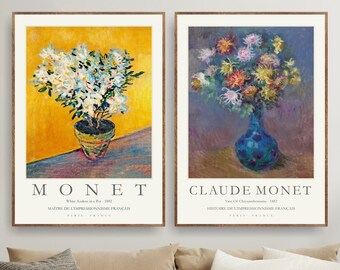 Kunstprint van Claude Monet, galeriewandset, poster museumtentoonstelling