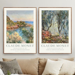 Claude Monet Prints - Monet Poster, Monet Exhibition Poster, Monet Paintings, Farmhouse Decor, Modern Home Decor