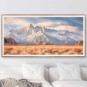 Grand Teton, Leinwand Wandkunst, Nationalpark Poster, extra großer horizontaler Druck