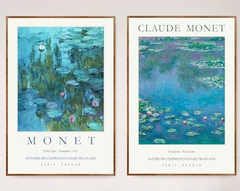 Claude Monet-kunstafdrukken: posterset museumtentoonstelling
