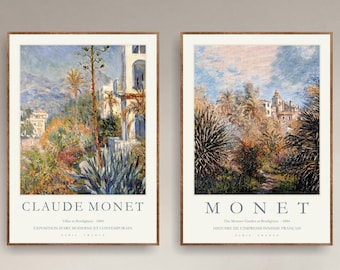 Claude Monet Set of 2 Prints: Museum Quality Exhibition Posters