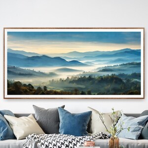 Graybeard Mountain, Blue Ridge Parkway, National Park Poster, Extra Large Horizontal Print, Farmhouse Decor