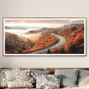 Stunning Blue Ridge Parkway Panoramic Poster | Premium Canvas Print