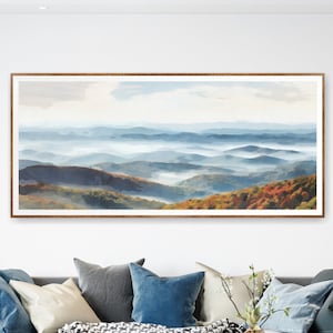 Blue Ridge Mountains National Park Poster, Extra Large Wall Art, Lake House Wall Art