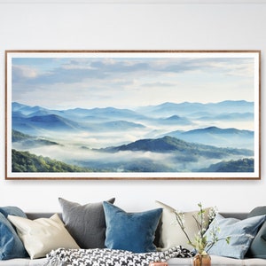 Blue Ridge Mountains National Park Poster, Extra Large Horizontal Print, Farmhouse Decor
