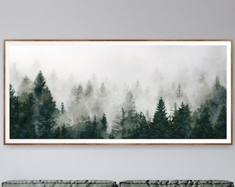 Mountain Wall Art, Forest Wall Art Prints, Panoramic Wall Art, Extra Large Wall Art