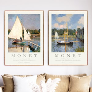 Claude Monet Art Prints, Museum Exhibition Posters, Gallery Wall Art Set