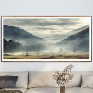 Blue Ridge Mountains, National Park Poster, Lake House Decor, Extra Large Horizontal Print or Canvas
