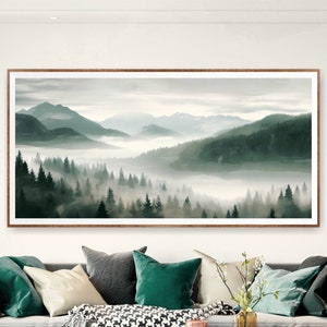 Great Smoky Mountains National Park Poster, Extra Large Horizontal Wall Art, Watercolor Travel Print