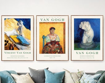 Vincent Van Gogh Gallery Wall Art Poster Prints - Set of 3