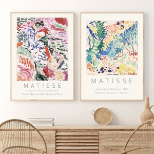 Matisse Set of 2 Prints Abstract Poster Exhibition Art Paintings