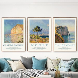 Claude Monet Art Print, Gallery Wall Set, Museum Exhibition Poster