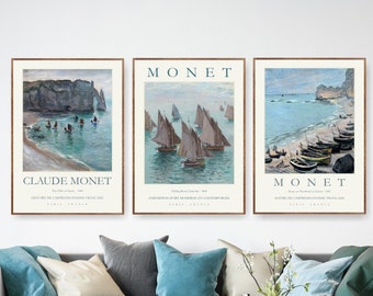 Claude Monet Print Gallery Wall Set Museum Poster