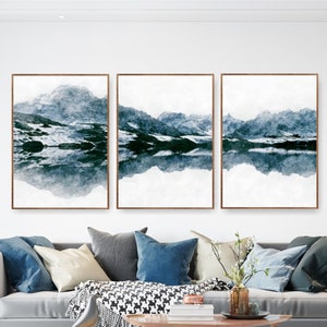 National Park Prints Set of 3 Mountain Wall Art, Bedroom Wall Art Poster, Photography prints