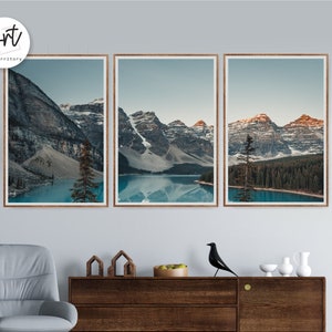 Conjunto de impressões do Parque Nacional Glacier: Arte de parede com paisagens naturais