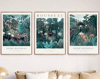Botanical Tropical Prints Gallery Wall Set Jungle Plant Poster