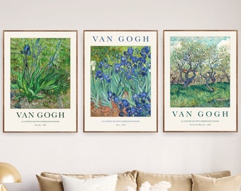 Van Gogh Gallery Wall Art Set, Museum Exhibition Poster Prints