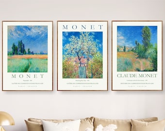 Claude Monet Prints Set: Museum Quality Gallery Wall Art