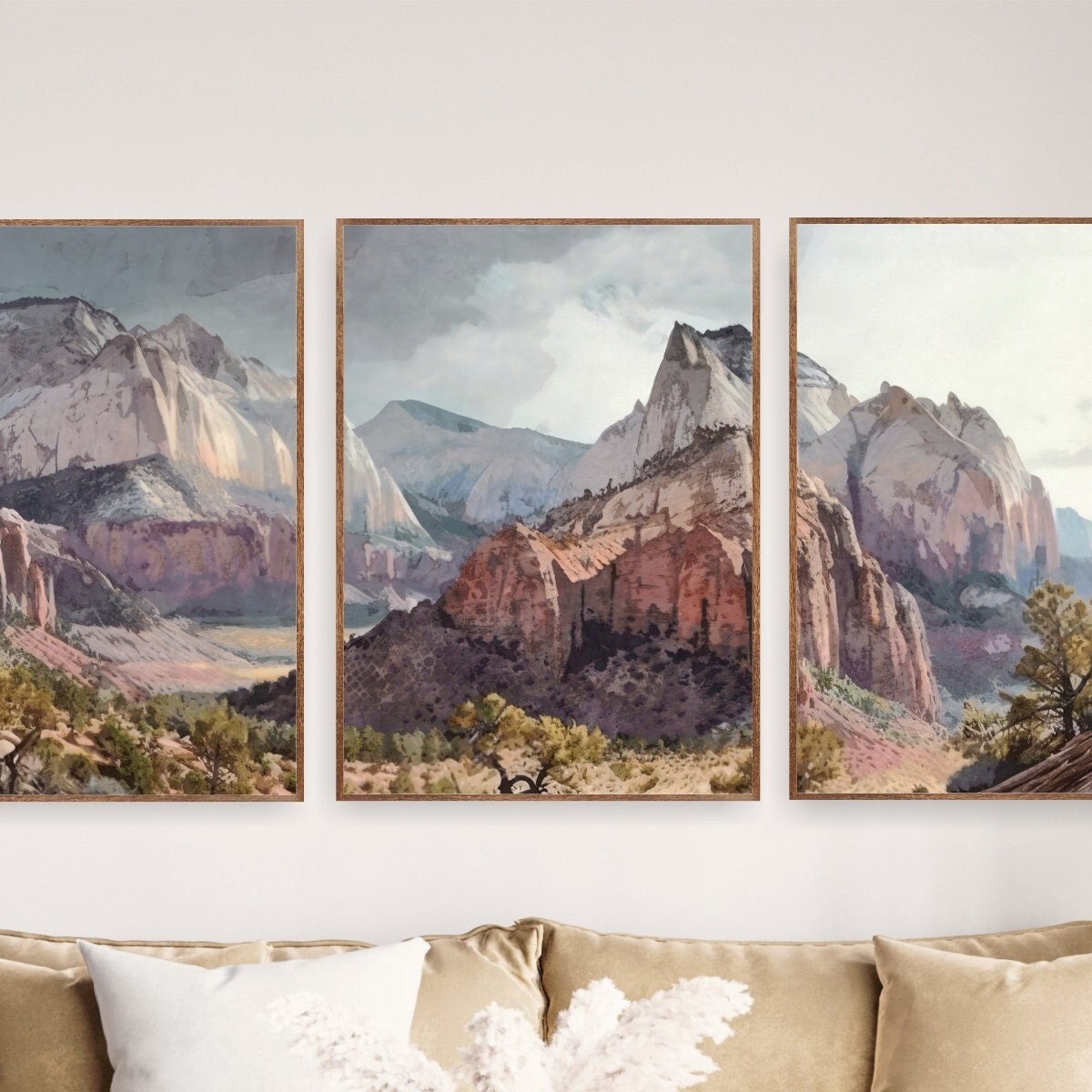 Zion National Park Prints, 3 Posters, 24x30 inches