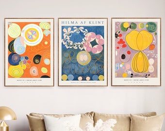Hilma af Klint Art Prints: Museum Gallery Wall Set of 3