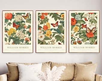 Set di stampe William Morris: arte murale botanica vintage