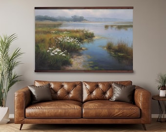 Coastal Marsh Landscape Extra Large Canvas Tapestry