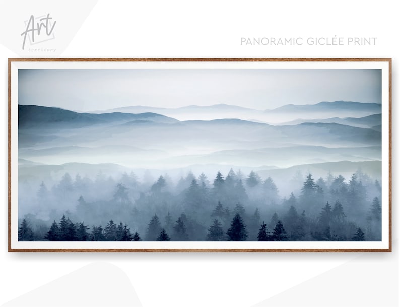 Blue Ridge Canvas Blue Ridge Mountains, Extra Large Horizontal Print, Canvas Wall Art ...