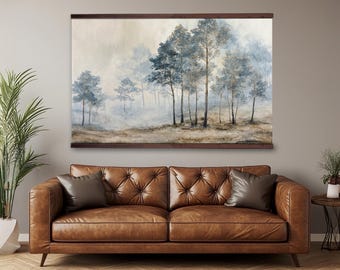 Übergroßer Leinwanddruck, Waldkunst, neutrales, modernes Wanddekor
