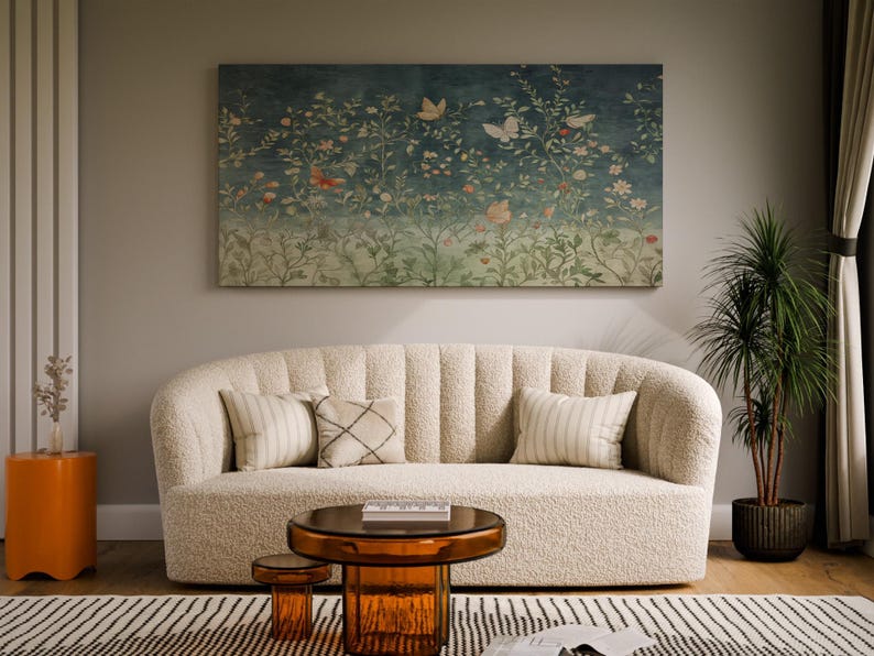 Vintage William Morris Butterflies Botanical Extra Large Canvas Wall - Etsy