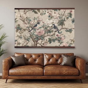 Extra Large Vintage Botanical Floral Tapestry, William Morris Wall Art