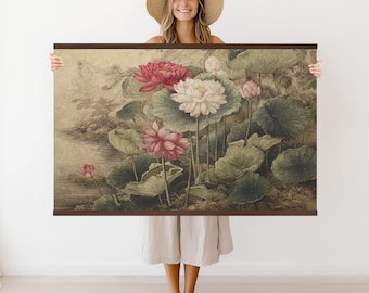 William Morris Tapisserie: Florales Vogelmuster, Wandbehang im Vintage-Stil