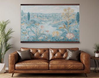 William Morris Tapisserie: Vintage Blumen Vogel Leinwand Wandkunst