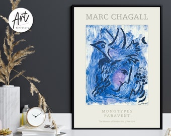 Marc Chagall 'The Circus' Exhibition Poster: Abstract Watercolor Art Print or Canvas