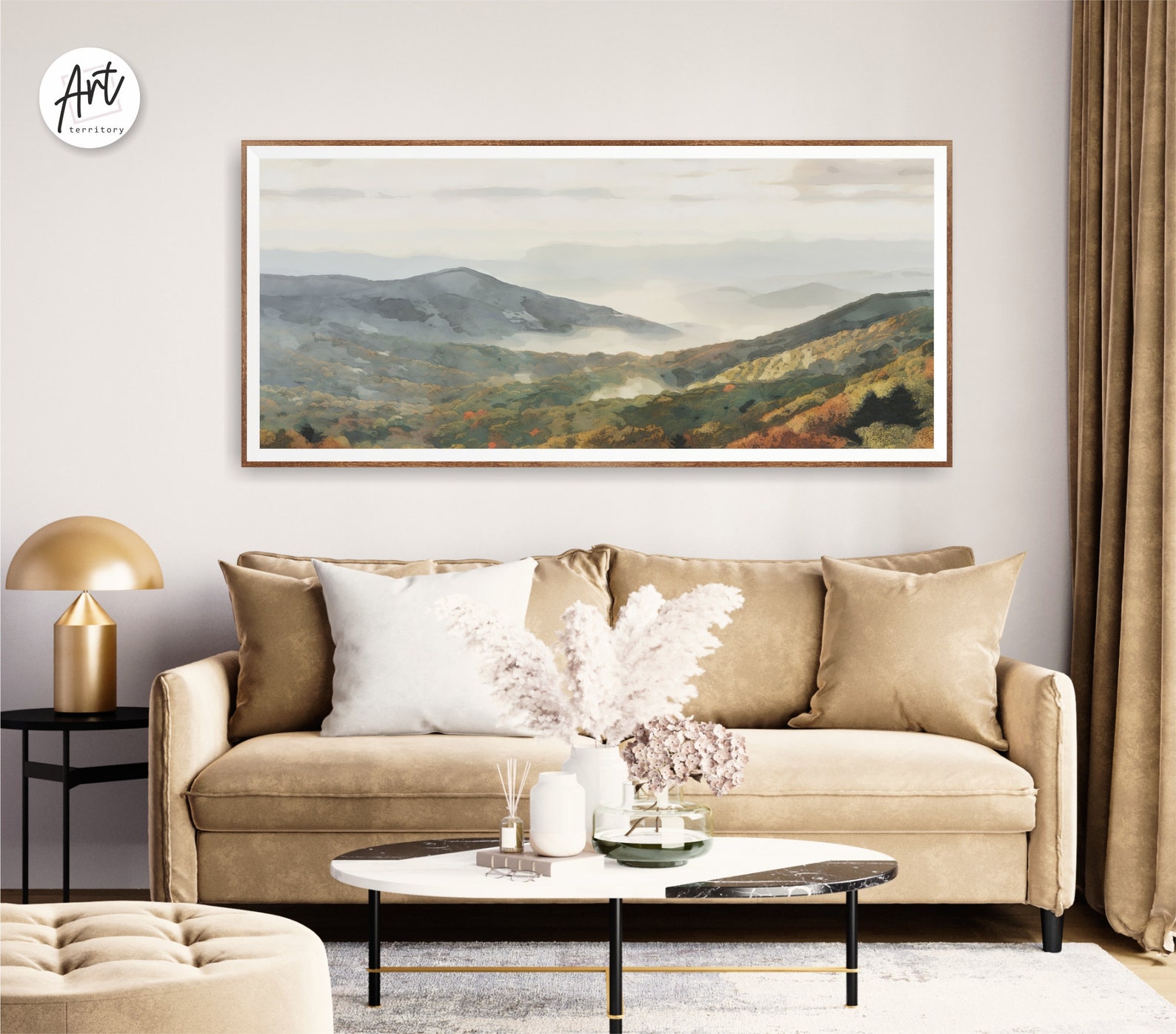 Blue Ridge Poster Blue Ridge Mountains National Park Poster, Extra Large Horizontal Wall ...
