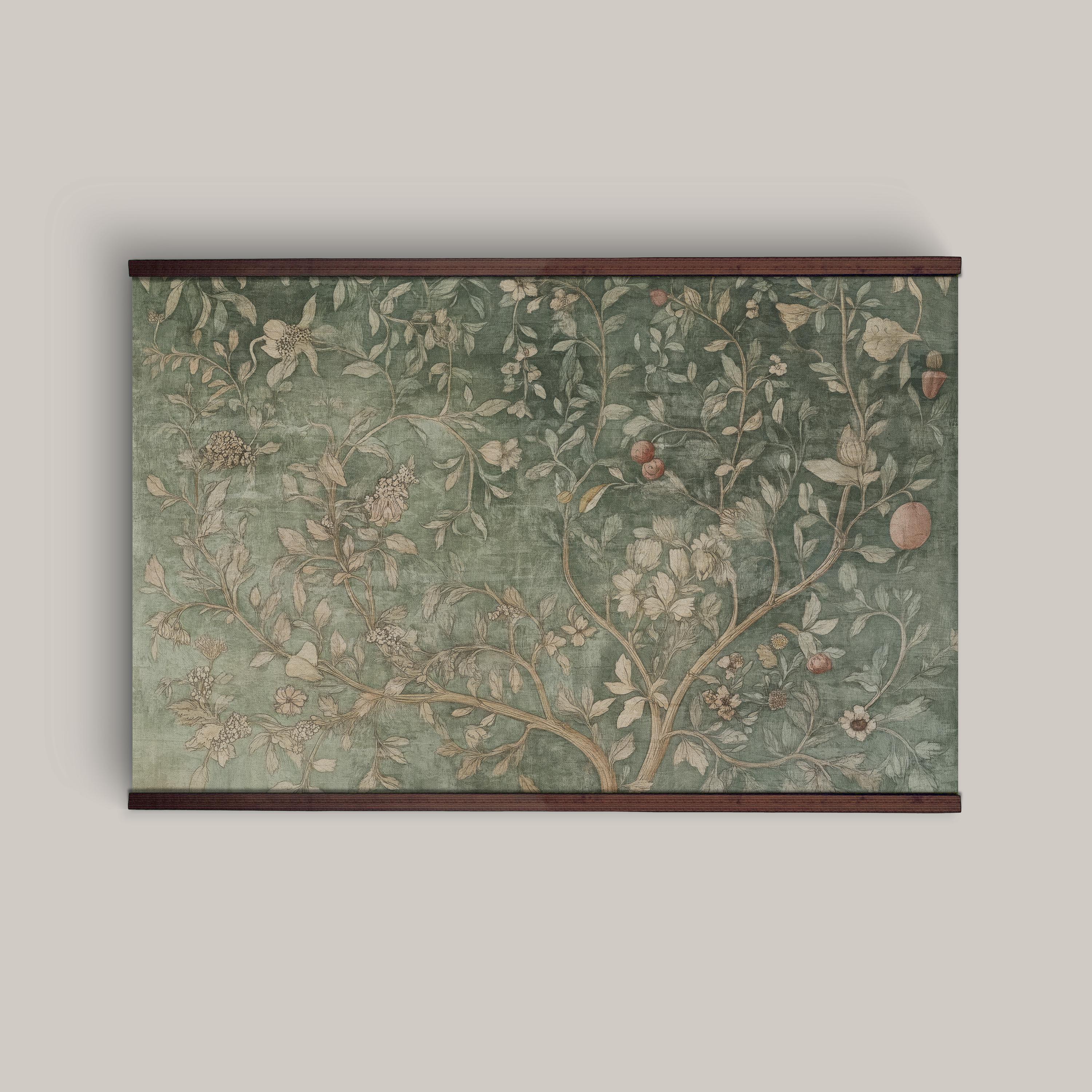 Vintage Botanical William Morris Tapestry in Sage Green - Etsy