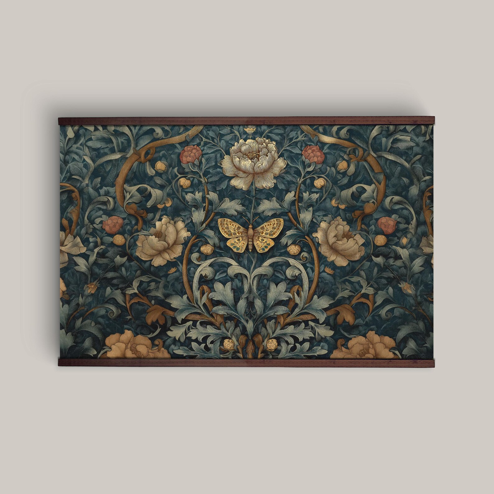 William Morris Butterfly Botanical Tapestry – Vintage Wall Art on ...