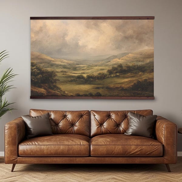 Arazzo da parete con paesaggio vintage, rustico, stile rustico, grande arazzo da parete