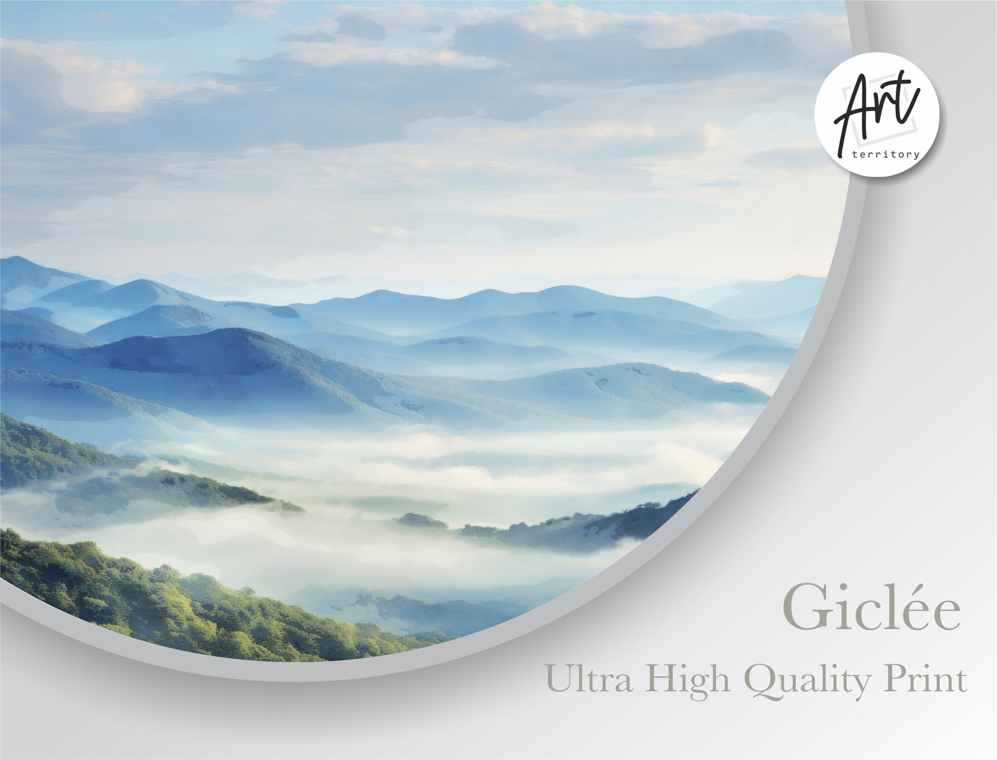 Blue Ridge Poster Blue Ridge Mountains National Park Poster, Extra Large Horizontal Print ...