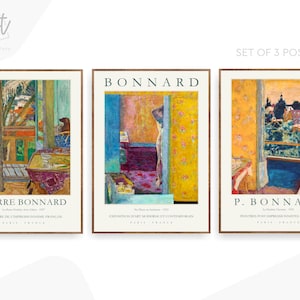Pierre Bonnard Print, Mid Century Modern Exhibition Posters Set