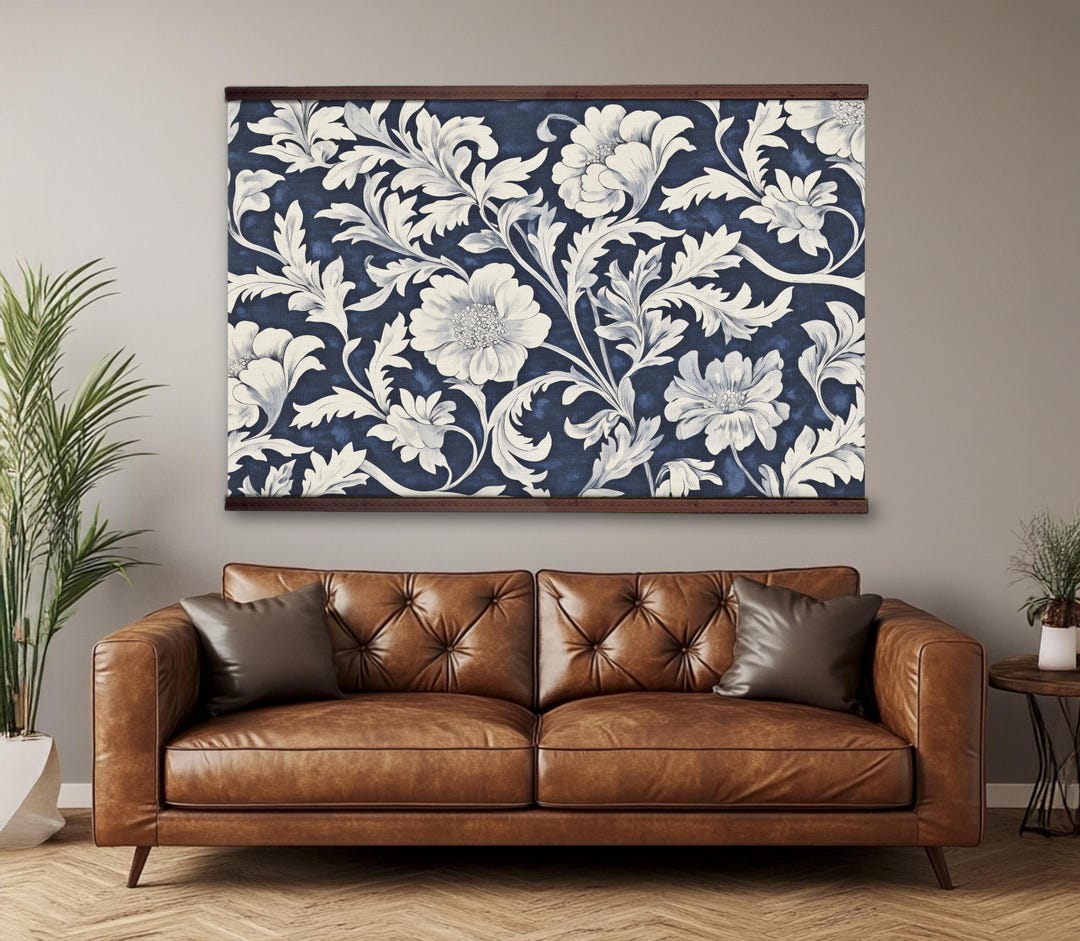 William Morris Tapestry: Vintage Floral Bird Canvas Wall Art - Etsy