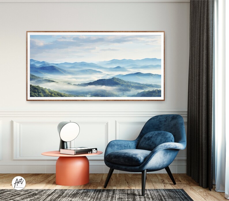 Blue Ridge Poster Blue Ridge Mountains National Park Poster, Extra Large Horizontal Print ...