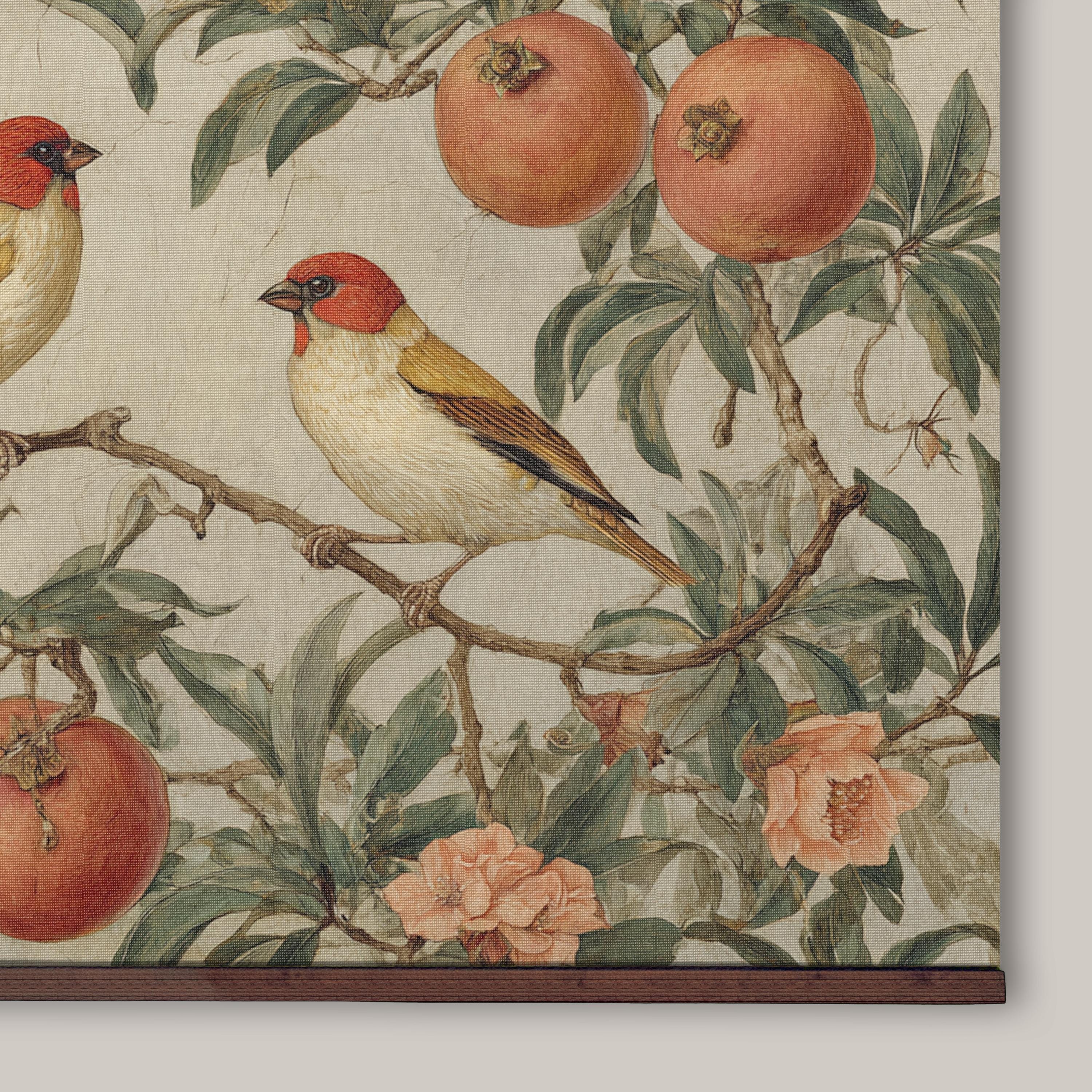 軒瓦 古瓦 モダン アンティーク ヴィンテージ レトロ wall art US William Morris Birds Tapestry, Vintage Botanical Bird Art