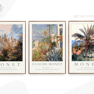 Claude Monet Art Print, Gallery Exhibition Wall Set, Museum Posters