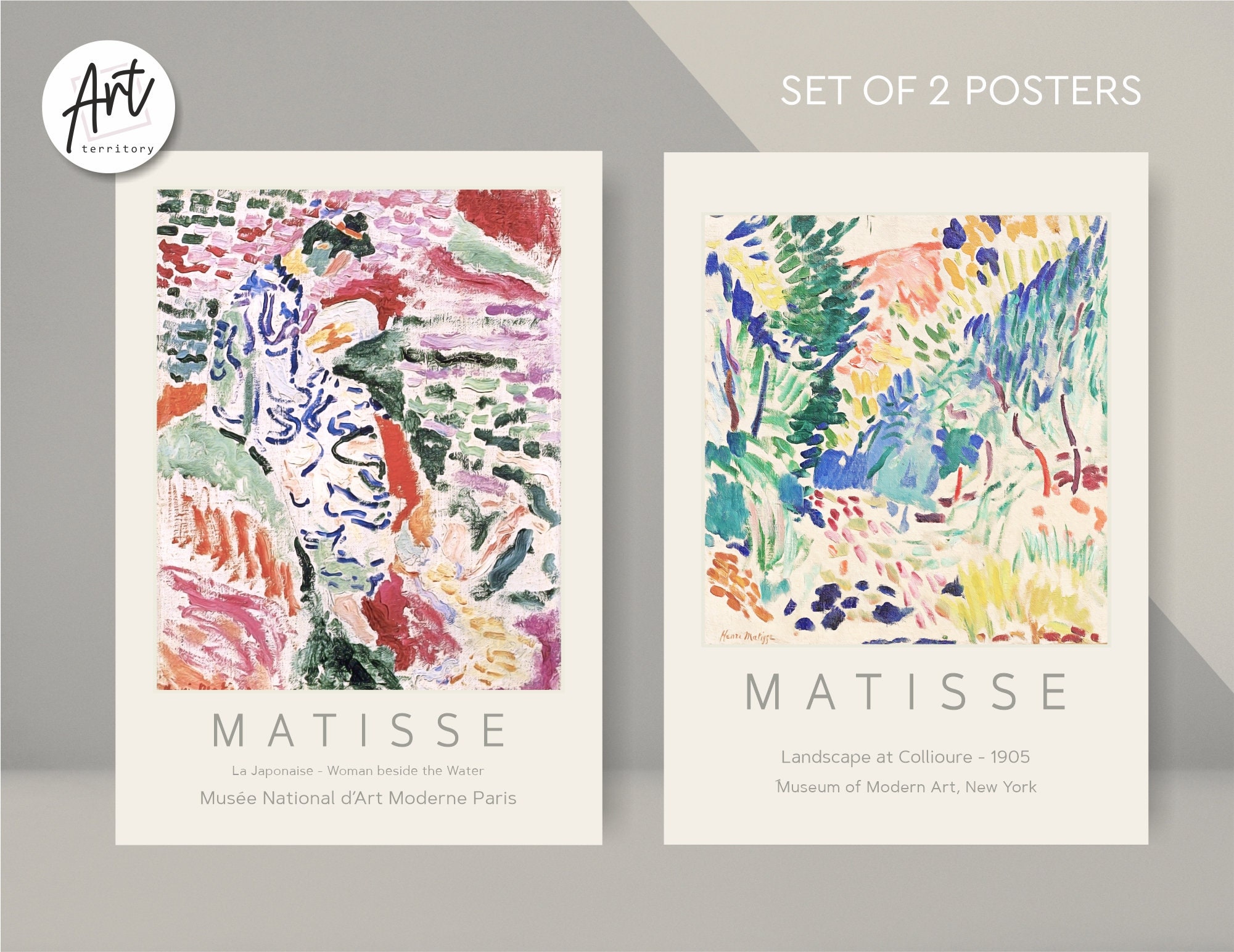 Matisse Set of 2 Prints Abstract Poster Exhibition Art