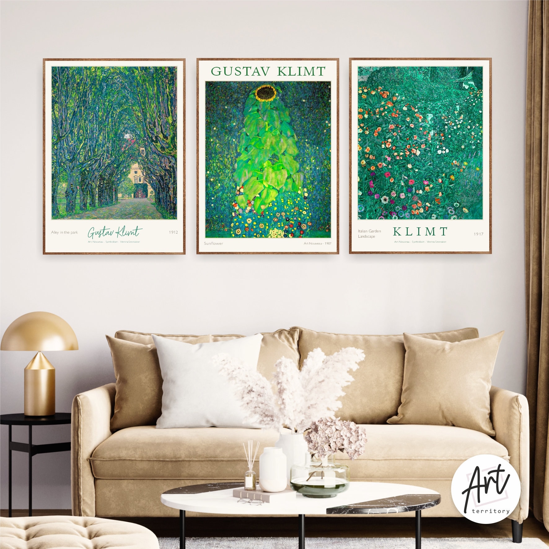 Gustav Klimt Botanical Prints Gallery Wall Set Plant Poster - Etsy