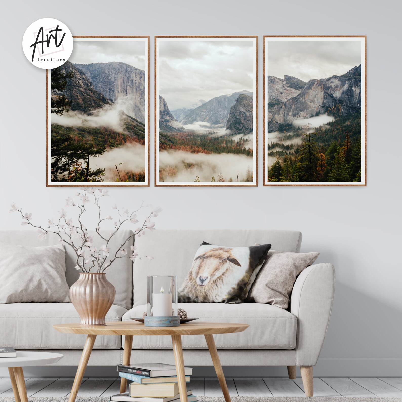 National Park Prints Mountain Canvas Wall Art Set of 3 Etsy