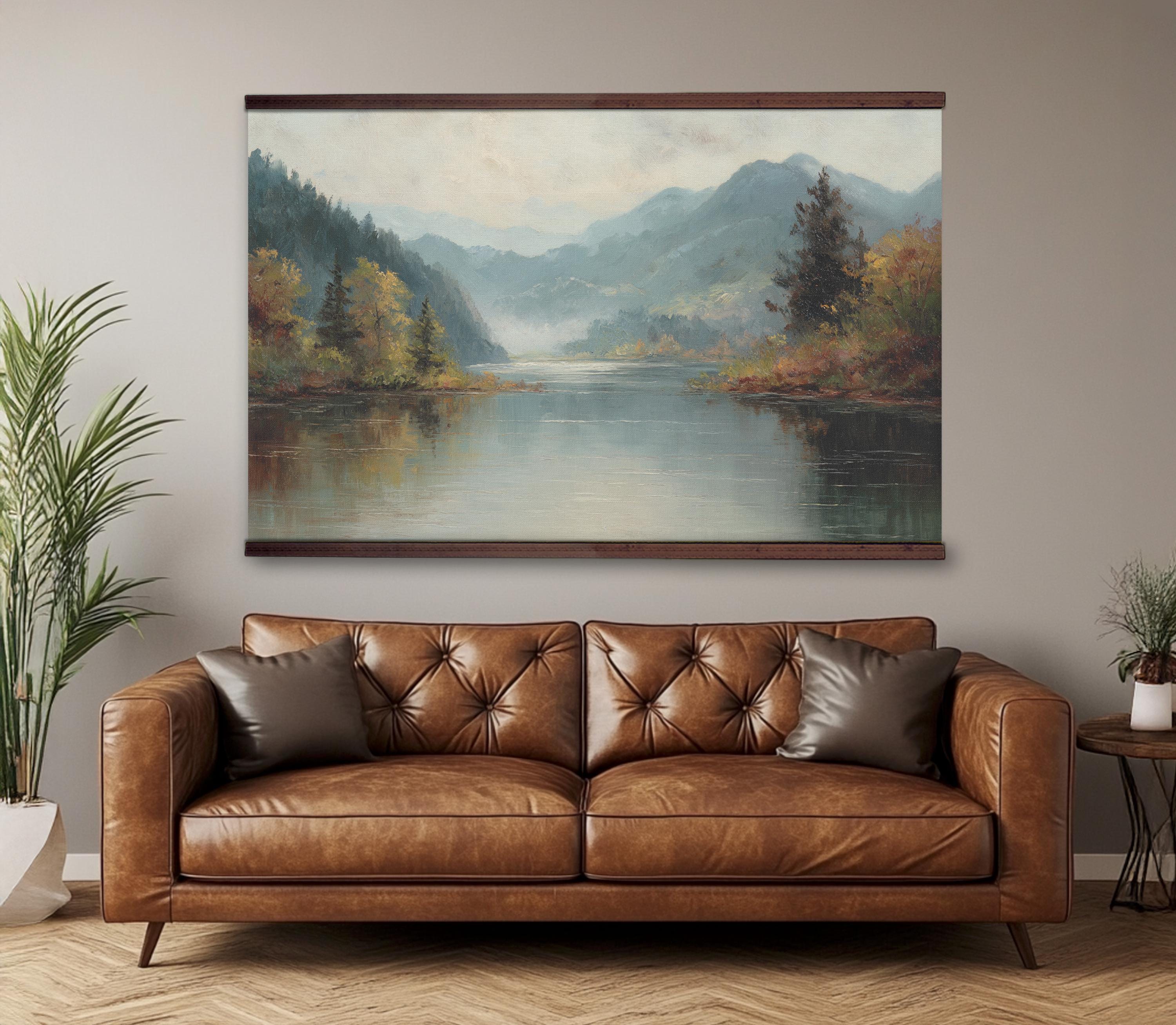 Brown Mountain Wall Art Canvas - Etsy